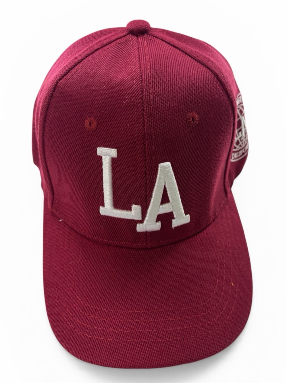 Maroon LA Embroidered Baseball Cap,OS,Unisex,